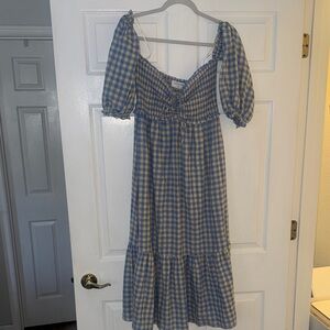 Blue Gingham Women's Dress